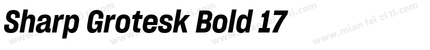 Sharp Grotesk Bold 17字体转换
